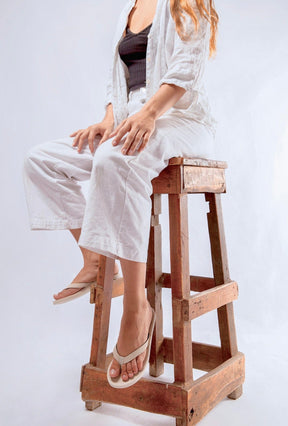 Women's Flip Flops Sneaker Sole - Sea Salt/Sea Salt Sole