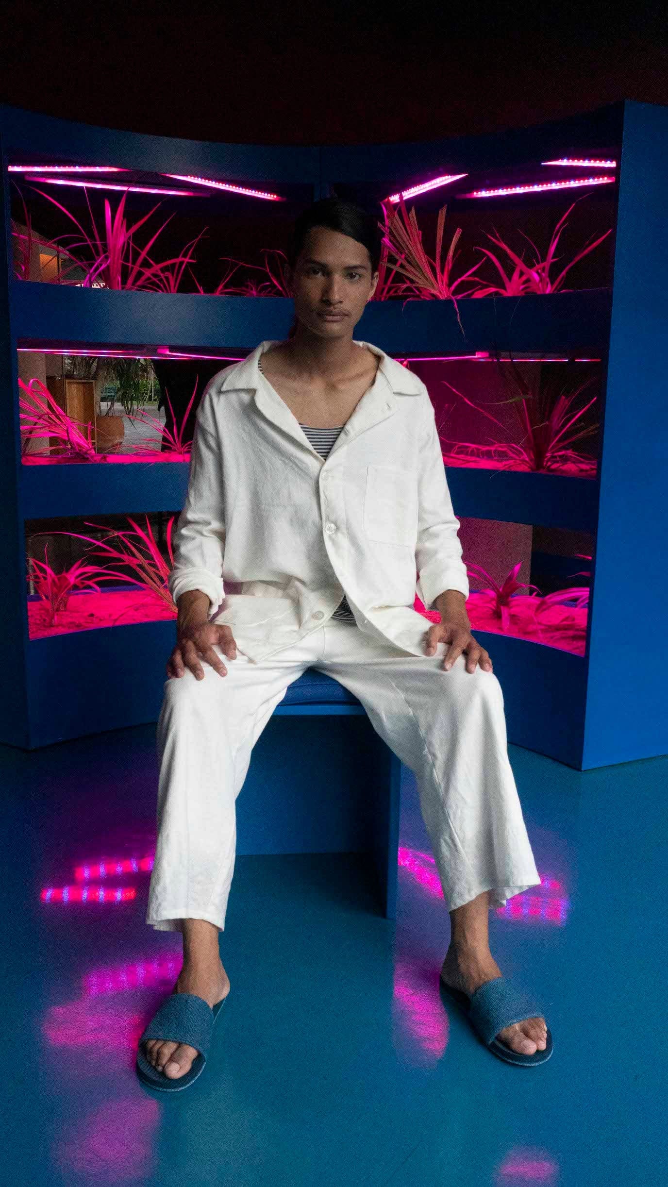 Men’s Slide Recycled Pable Straps - Indigo/Shore