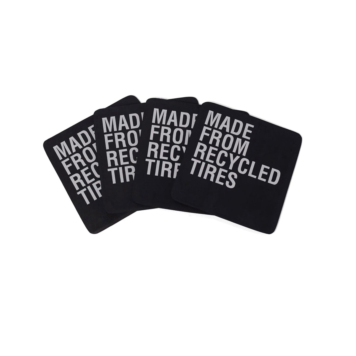 Made from recycled tires