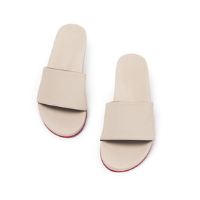 Women's Slide Sneaker Sole - Sea Salt/Red Sole
