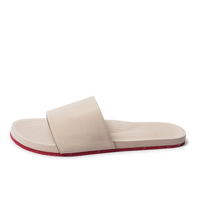 Women's Slide Sneaker Sole - Sea Salt/Red Sole