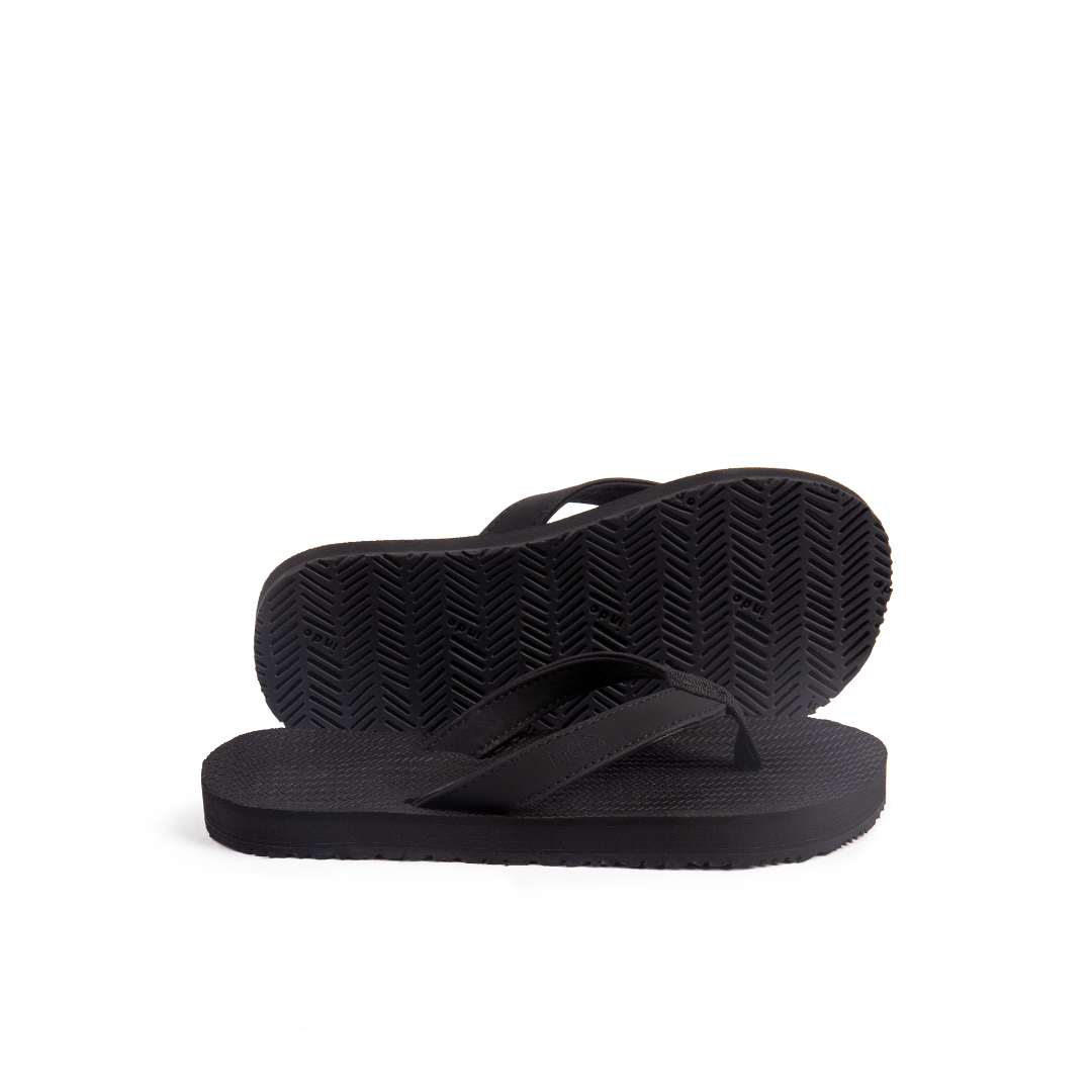 grom's flip flops black Indosole
