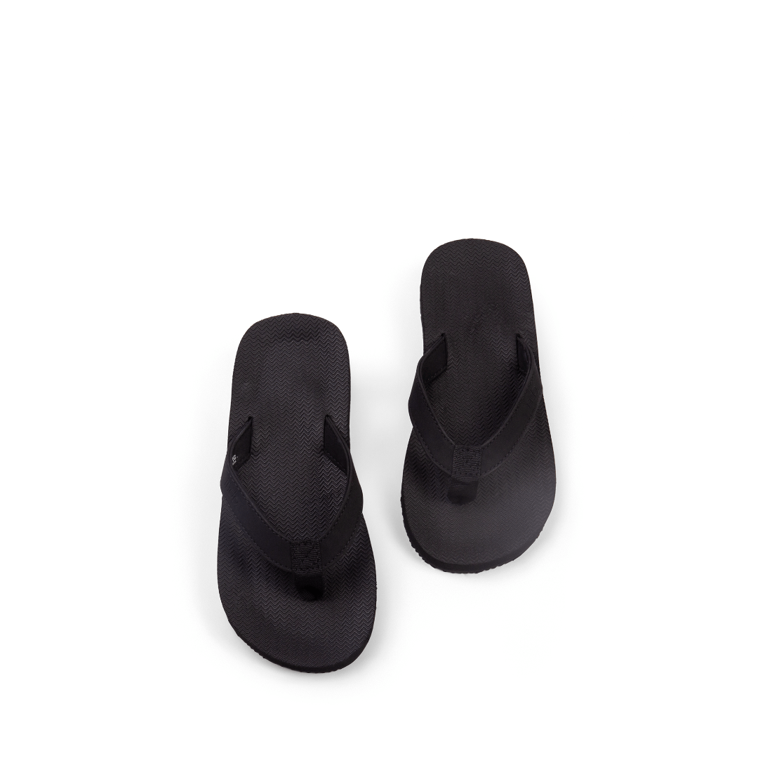 grom's flip flops black Indosole